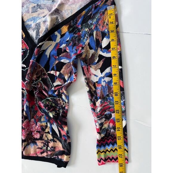 Alberto Makali Pullover Sweater Women S Multicolor Art Deco Bird Beads Hong Kong - Picture 6 of 7